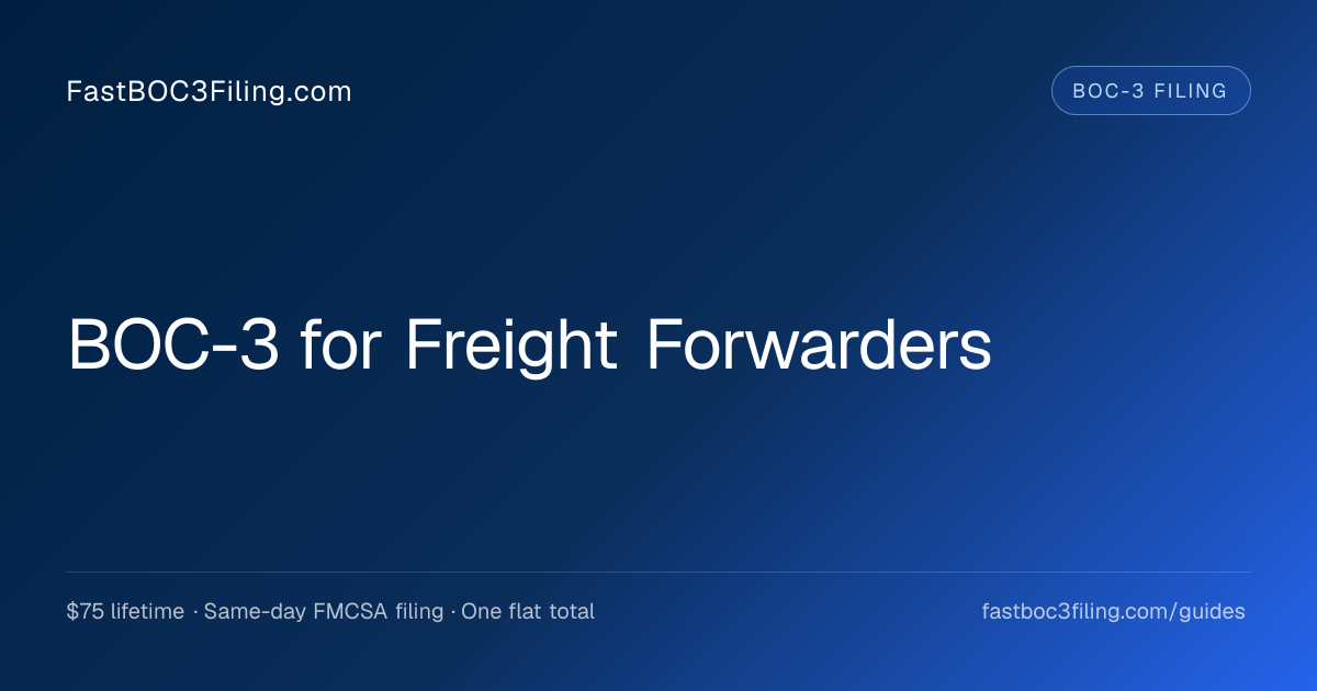 BOC-3 for Freight Forwarders: FF Authority Filing Guide