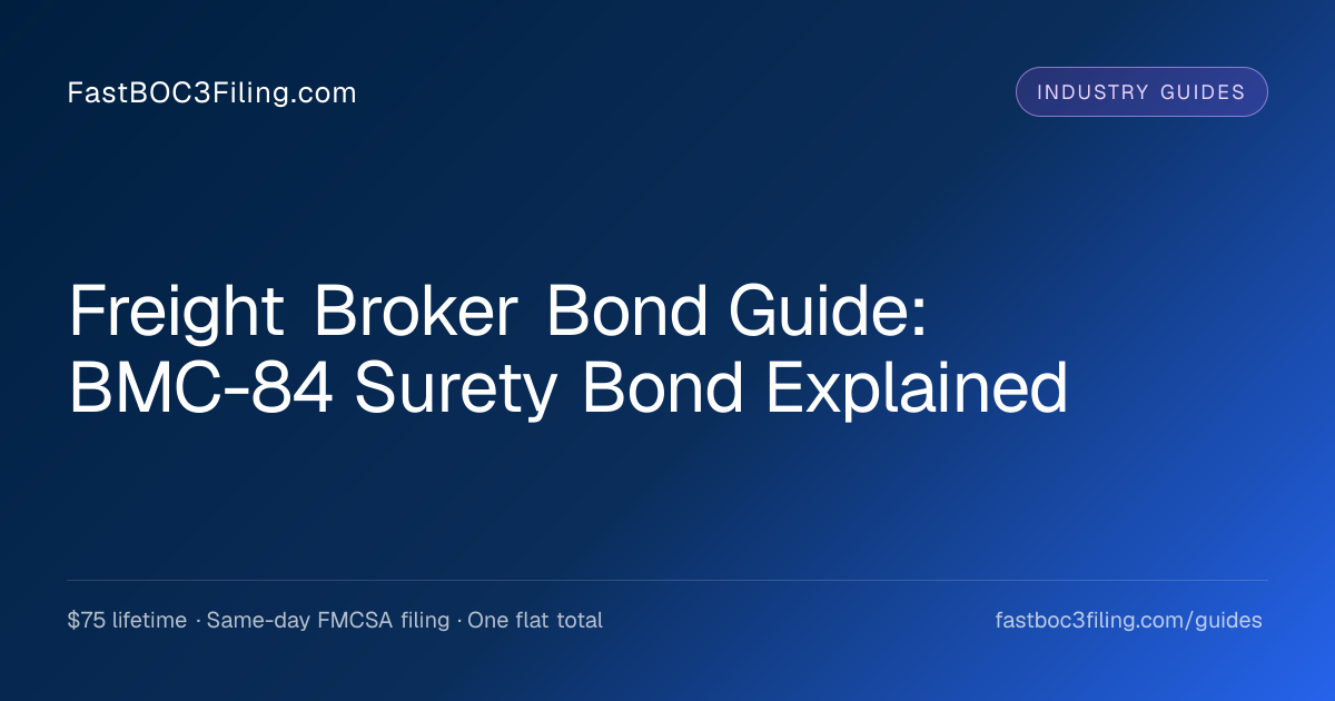 Freight Broker Bond (BMC-84): Requirements & How to Get One