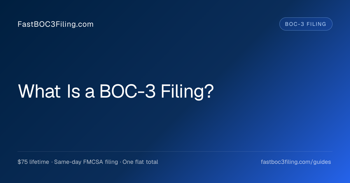 What Is a BOC-3 Filing? Complete 2026 Guide